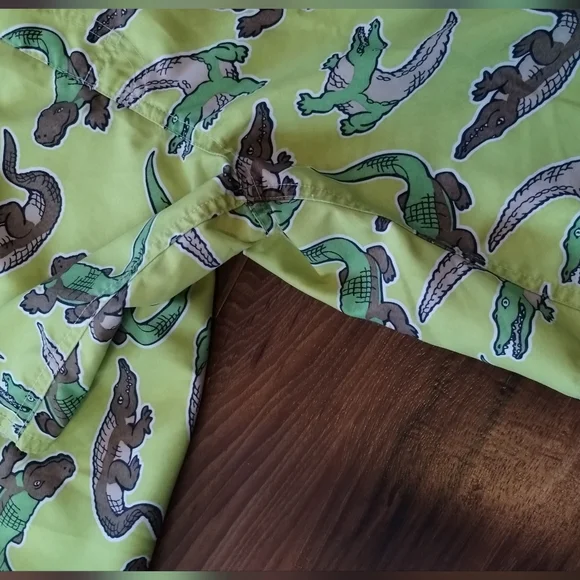 Greendog Alligator crocodile Green Water Board Swimwear Surf Trunks boy size 6 - Picture 6 of 16